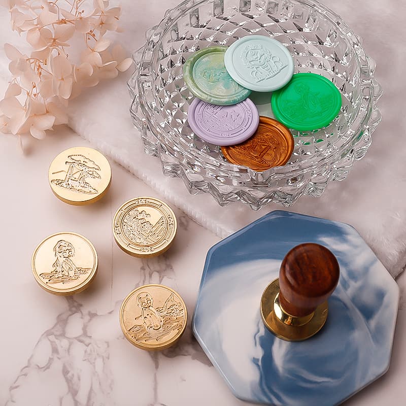 Wholesale Wax Seal Stamp from Factory Source, Irregular Frosted Styles, Zinc Alloy Wax Seal Head for Envelope Sealing