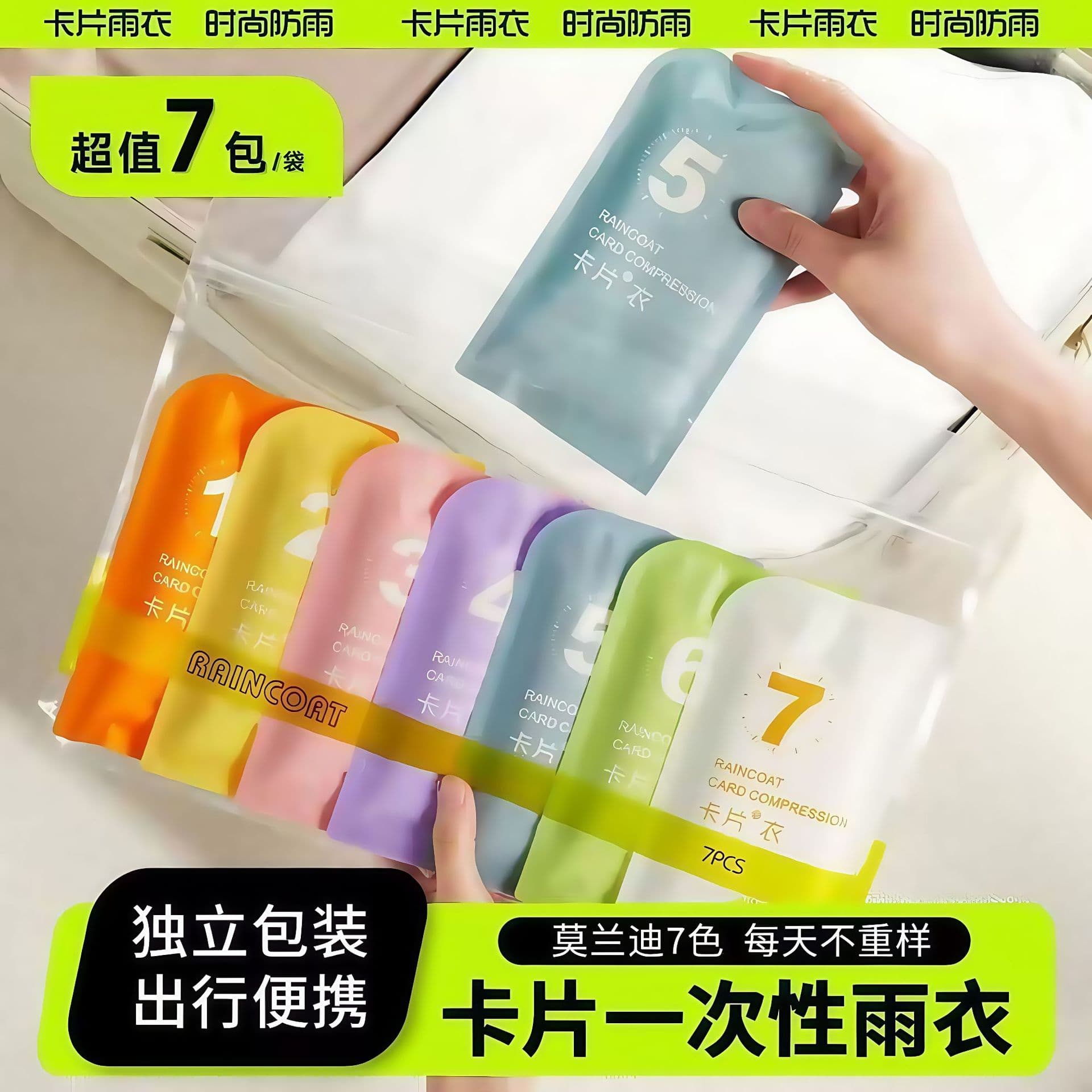 Disposable Raincoat, Portable Thickened and Lengthened Card Packaging, Special for Travel, Outdoor, and Rafting, Adult and Children's Poncho