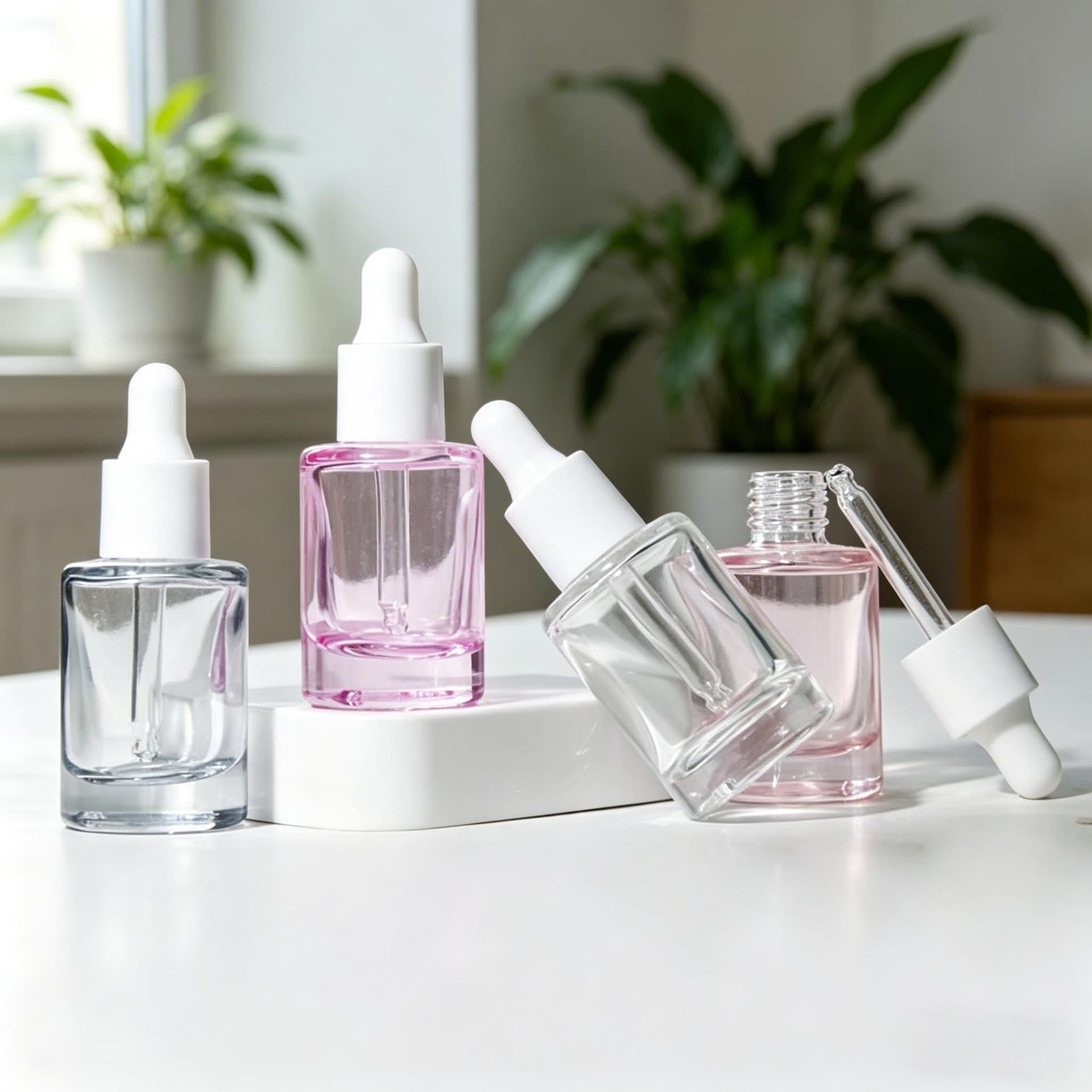 10ml Serum Dropper Bottle Screw Cap Glass Dropper Bottle Premium Essential Oil Serum Glass Dropper Dispenser Bottle