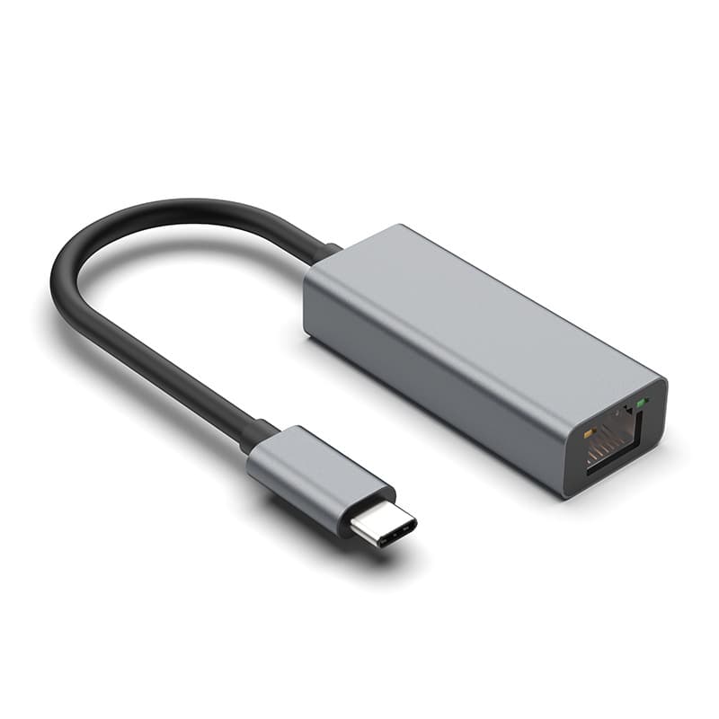 USB/Type-C Plug-and-Play External Wired RJ45 Ethernet Adapter for Phones, Tablets, and Laptops, 100M/1000M
