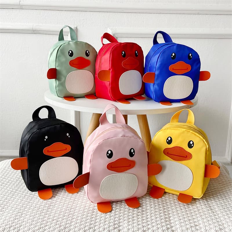 Kindergarten Backpack, Cute Cartoon Little Yellow Duck Girl's Shoulder Bag, Children's Bag for Ages 1-5, Baby Mini Backpack