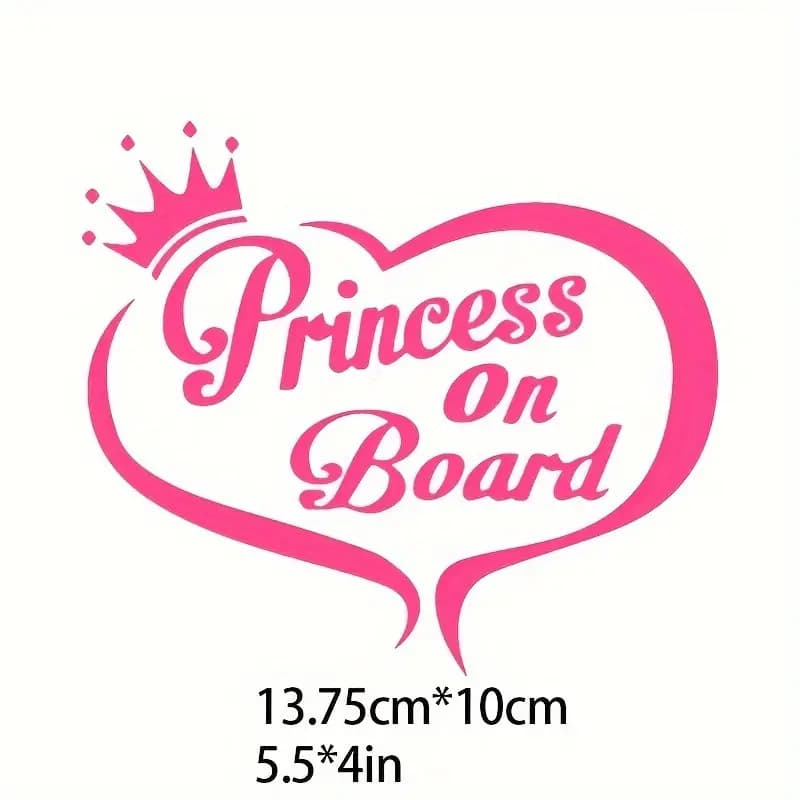 Cross-border Car Stickers Pink Love Crown Creative Pattern Decorative Car Body Stickers Cover Scratches Waterproof Stickers