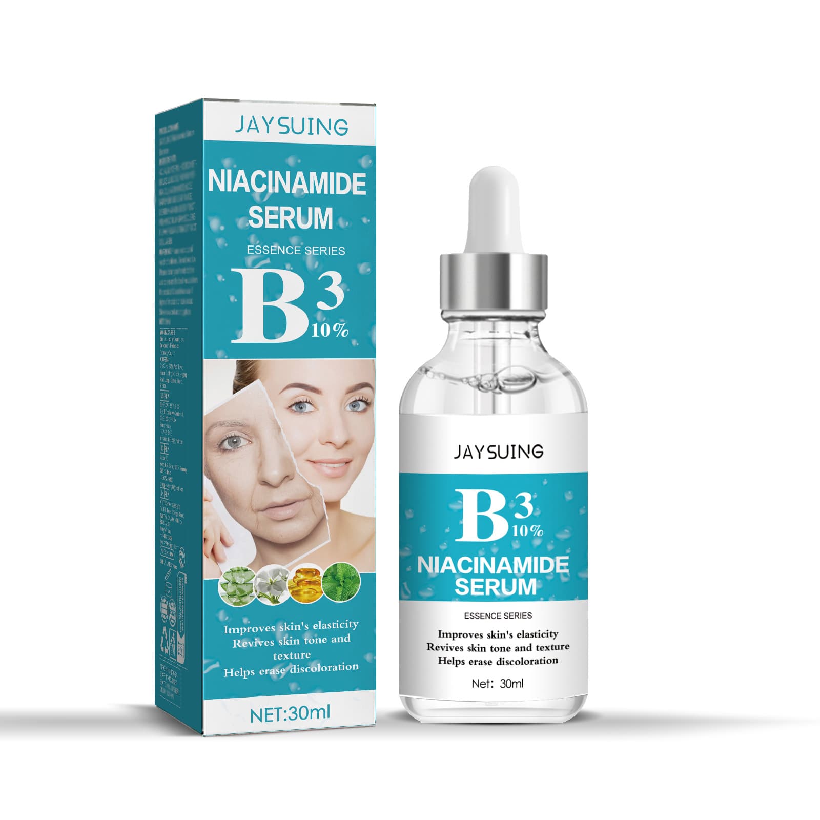 Jaysuing Niacinamide Serum, Hydrating and Moisturizing, Softens Skin, Eye Corner and Facial Serum