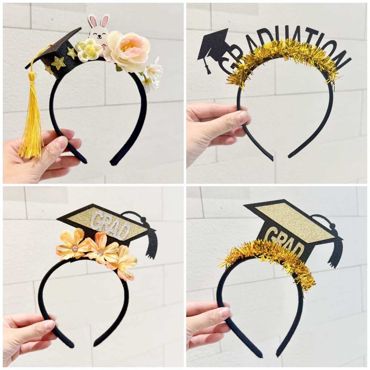 2025 New Cross-Border Graduation Season Doctor Hat Headband Hair Hoop Party Decoration Graduation Ceremony Photo Prop
