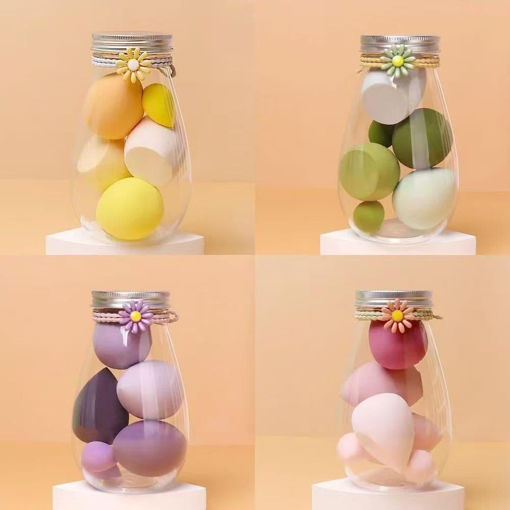 Beauty Blender Drop Shape Makeup Sponge Set - Non-Absorbent Foundation Blender for Liquid Foundation, Cushion Puff, and Setting Powder