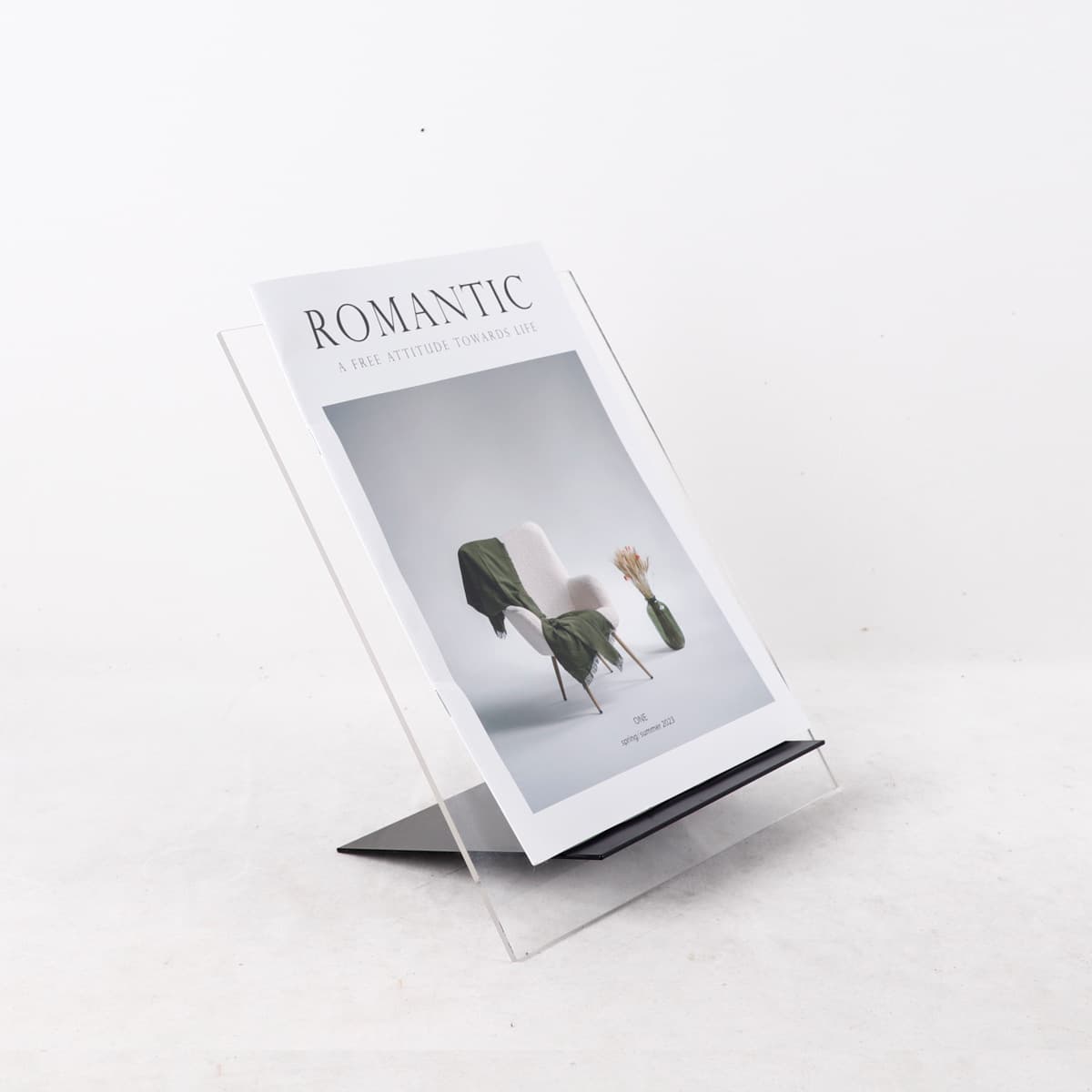 Acrylic Bookshelf Magazine Rack Decoration for Hotel Showroom Home Living Room Bedroom Study Modern Decor