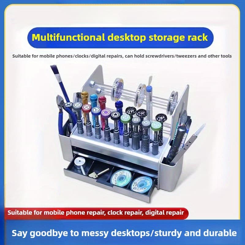 Multifunctional Repair Tool Storage Box Component Organizer Parts Case Screwdriver Holder Desktop Organizer Rack
