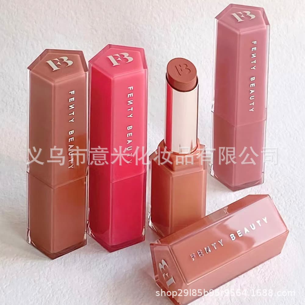 Cross-border Exclusive Fenty Beauty Rihanna Lip Gloss Lipstick Solid Lip Color Fenty Glow Starry Nude Crystal