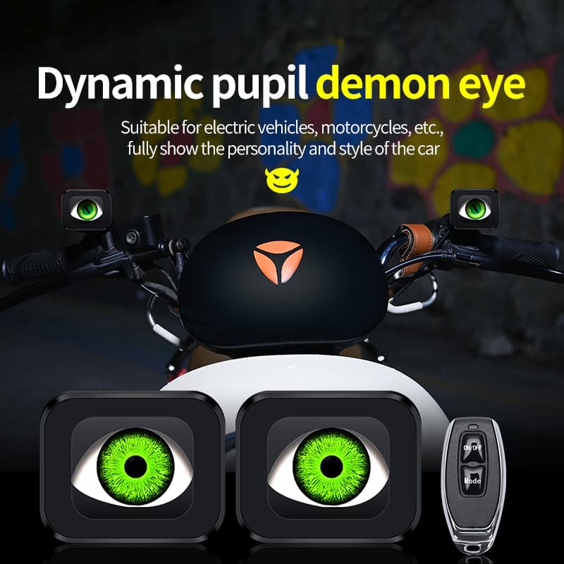 E-bike Motorcycle LED Demon Eye Rearview Mirror Modification