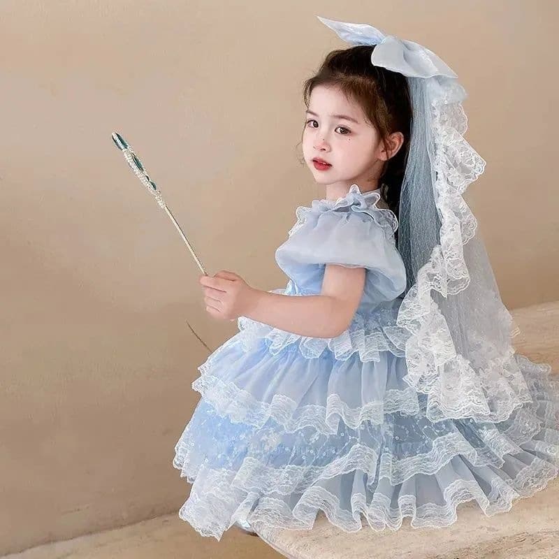 Frozen Elsa Princess Girls New Children's Birthday Lolita Summer Dress