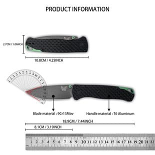 New BM534 Folding Knife High Hardness Aluminum Alloy Handle Outdoor Knife Hunting EDC Pocket Folding Knife