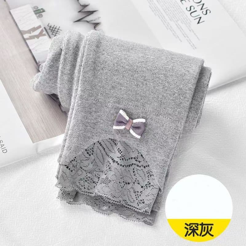 2025 Girls' Leggings Spring/Autumn Thin Style, Fashionable Lace Pants for Little Girls, Children's Spring Trendy Long Pants