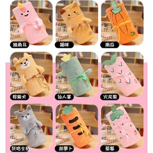Corporate Event Gift Vendor Mall Opening $10 Gift Voucher Blanket Air Conditioning Throw Cartoon Cute Blanket In Stock Wholesale