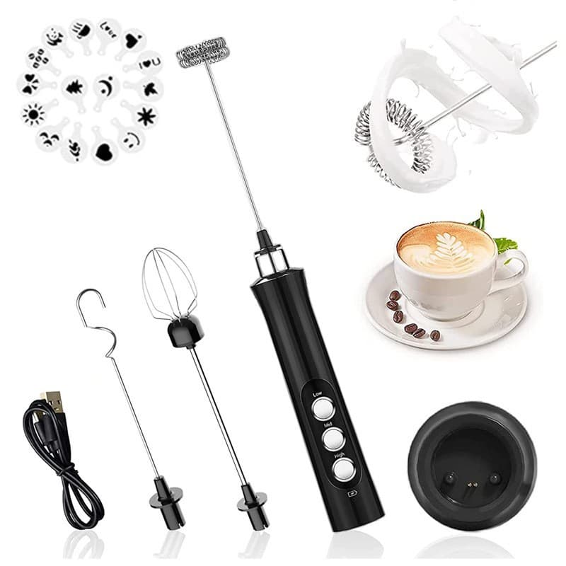 Wireless egg beater electric household handheld small frother coffee milk frother egg beater milk spray flower film