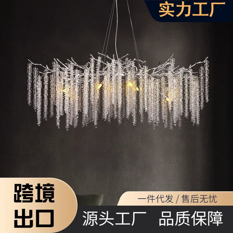Luxury Crystal Chandelier for Living Room, Designer Branch Chandelier, French Style Dining Room Light