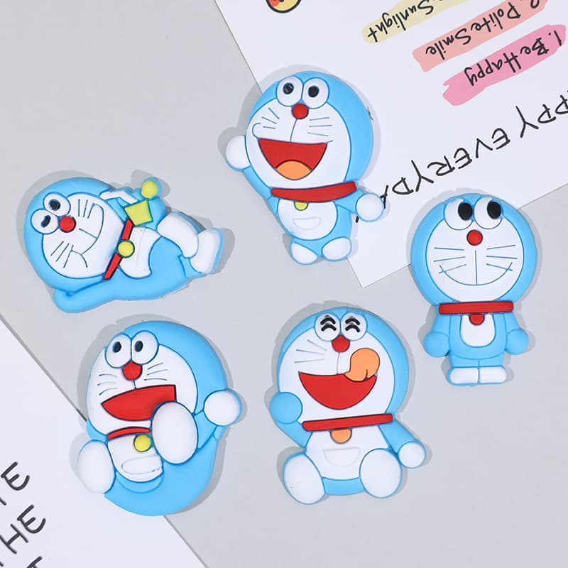 PVC Semi-3D Soft Rubber Fridge Magnet Accessories Phone Case DIY Craft Supplies Cute Cat Hair Clip Patch