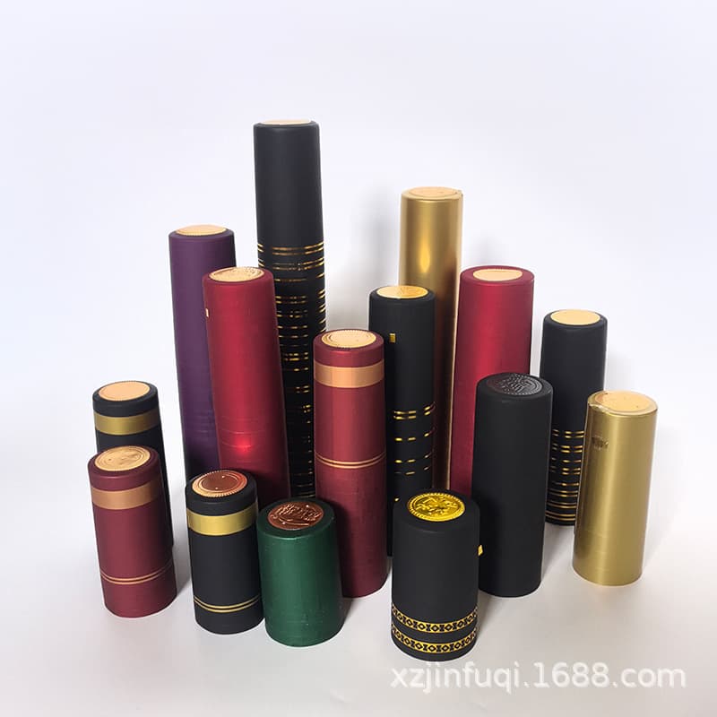 Wine bottle shrink film PVC easy tear-off line capsules, factory wholesale wine sealing heat shrink film new style