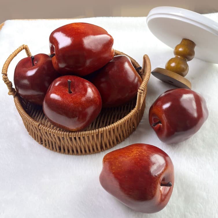 In Stock Artificial Red Delicious Apple Fake Fruit Vegetable Home Cabinet Decor Still Life Photography Early Education Props