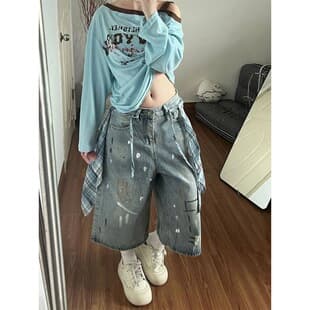 [Han Niu] Summer 2026 New Slimming Detachable Butt-Cover Skirt, Niche Design Straight-Leg Casual Pants for Women, Trendy