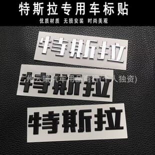For Tesla Model Y Badge Sticker MODEL 3 Car Sticker TESLA Letter Rear Emblem Pink Purple Black Logo