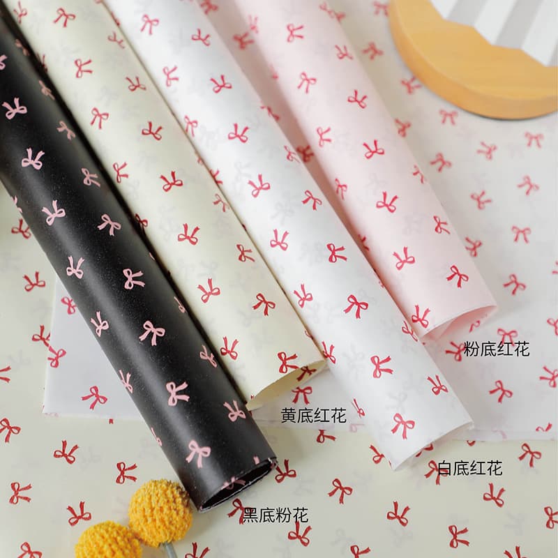 Trendy Butterfly Knot Snow Pear Hand Kneaded Paper Flower Bouquet Gift Wrapping Paper Artistic Floral Design Bag Pull Rope Bag