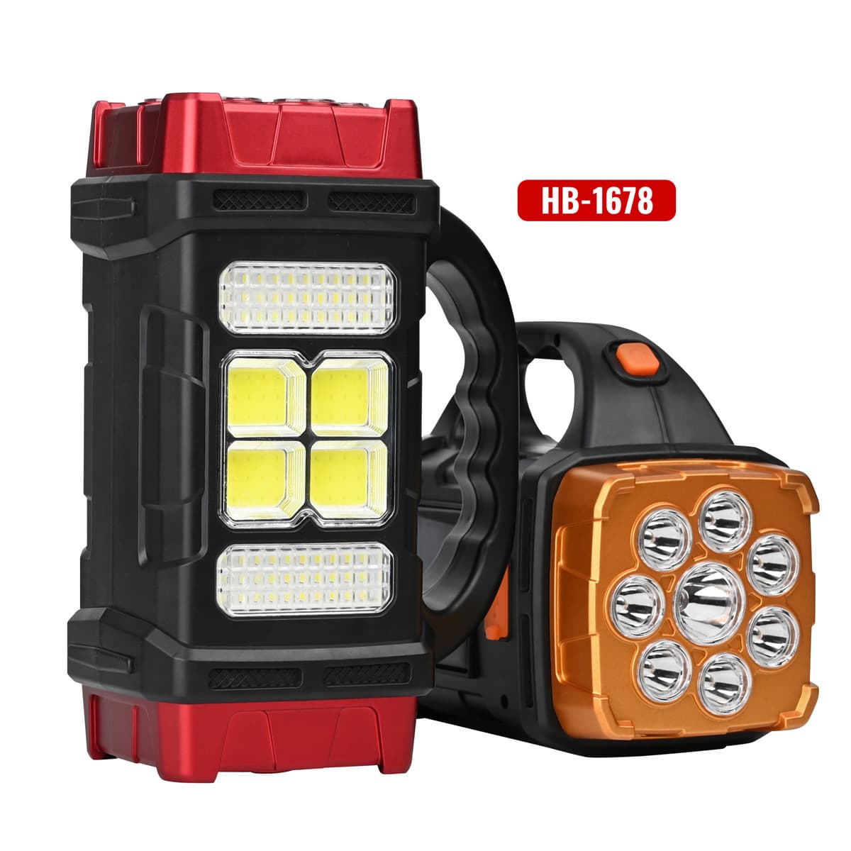 Cross-border Multi-function COB Outdoor Emergency Handheld Searchlight Solar USB Charging Camping Outdoor Lighting Torch