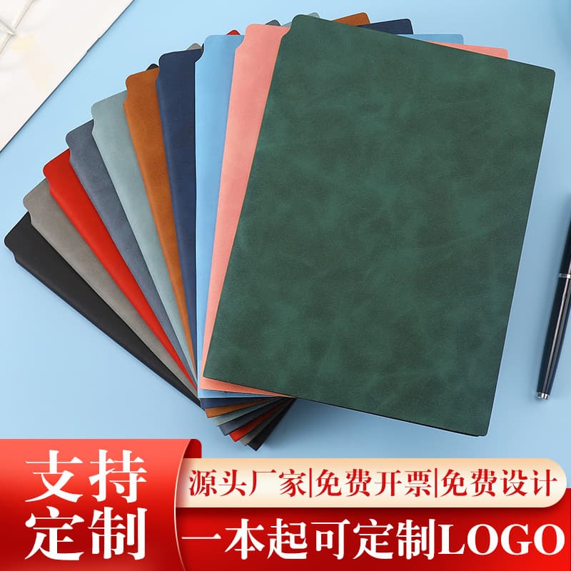 Soft Leather Business Notebook A5 Size Diary Learning Journal Notebook Plain Pages Wholesale Stationery Organizing Tool