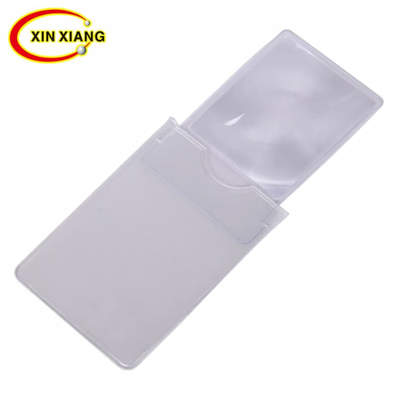 65x90mm pull-out ultra-thin card bookmark PVC plastic magnifying glass transparent card holder business card gift promotional gift