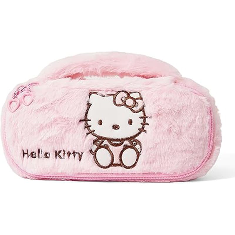 2025 Hot Selling Cat Pencil Case Large Capacity Kuromi Stationery Plush Handheld Storage Pencil Box Multi-Purpose