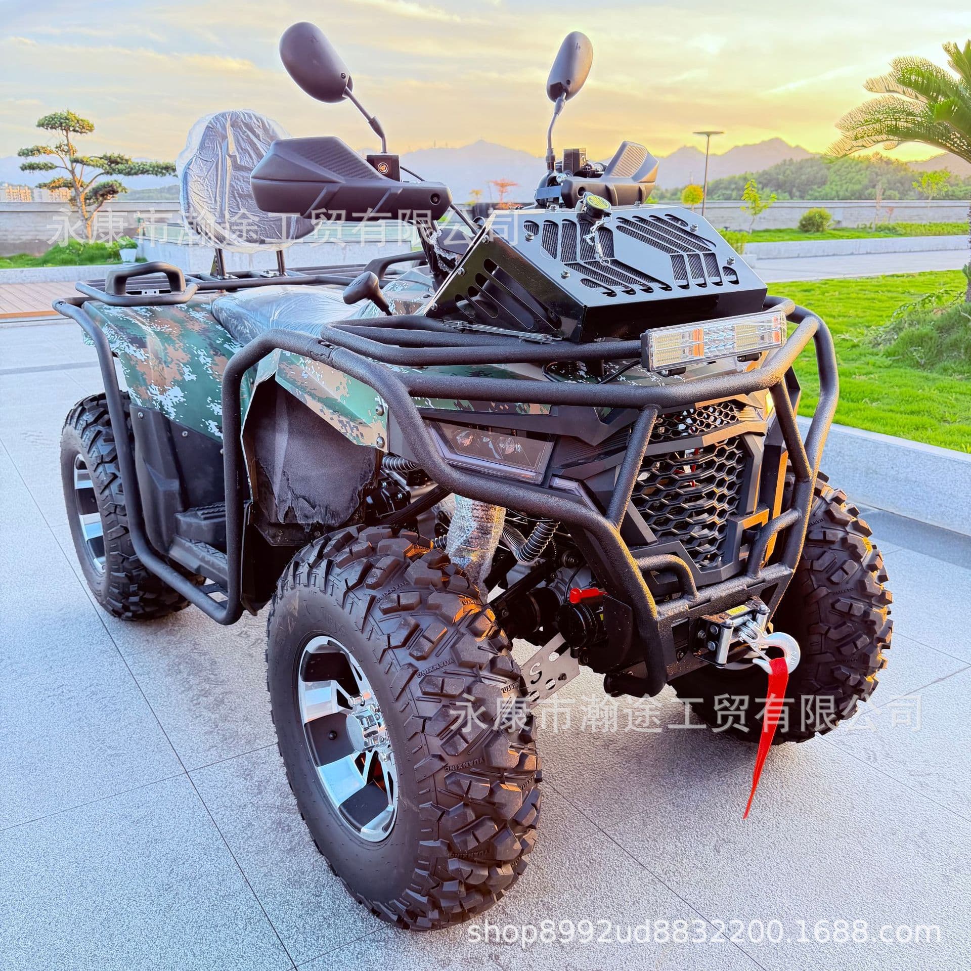 400CC ATV Sand Vehicle All-Terrain Water-Cooled 4WD ATV Off-Road Motorcycle Part-Time 4WD Electronic Switching