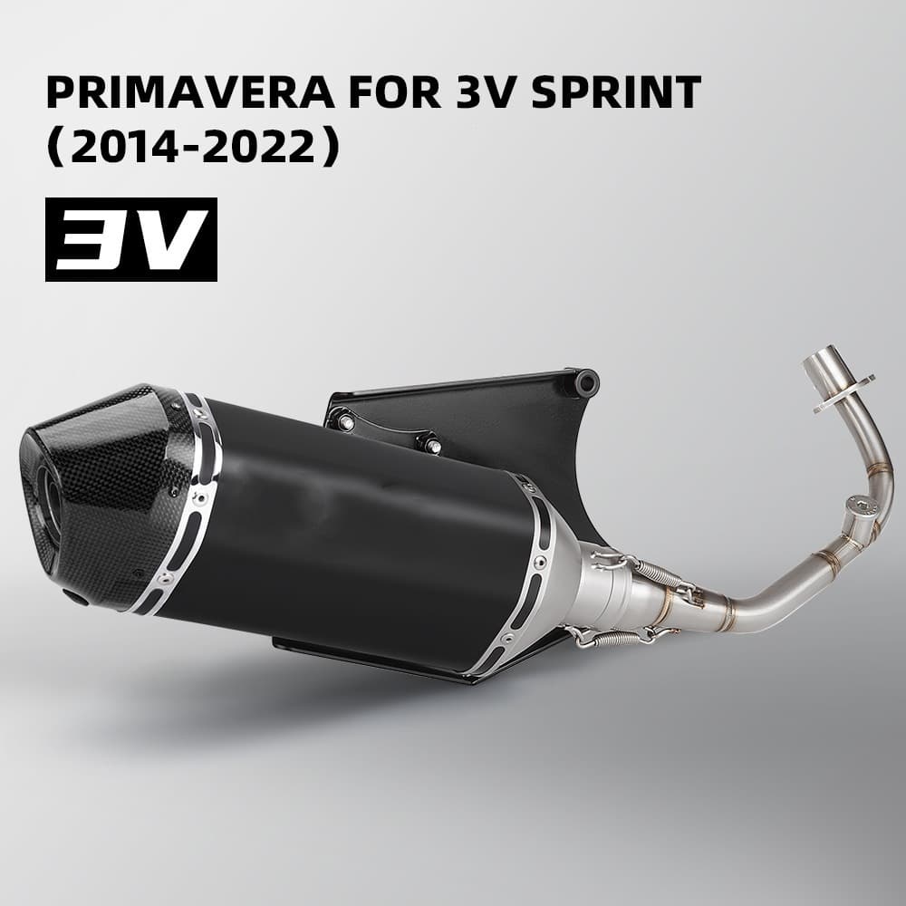 Motorcycle Modification New Vespa Spring 3V Specific Full Exhaust Pipe 2014-2022 Damage-Free Installation