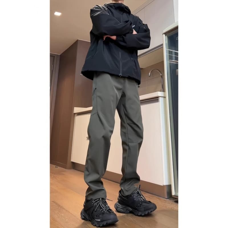 Softshell Waterproof Cargo Pants Men 2024 New Outdoor Hiking Climbing Pants American High Street Techwear Vibe Work Pants