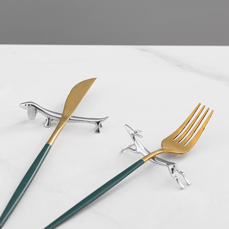 Chopstick Rest Japanese Style Animal Deer Dachshund Home Tableware Creative Fork Spoon Rest Chopstick Pillow Display Stand Hotel