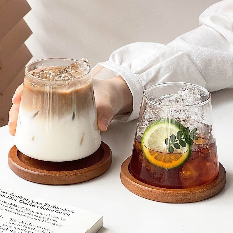Japanese Mount Fuji cup glass ins wind ice American latte coffee cup household cold drink cup beverage cup water cup