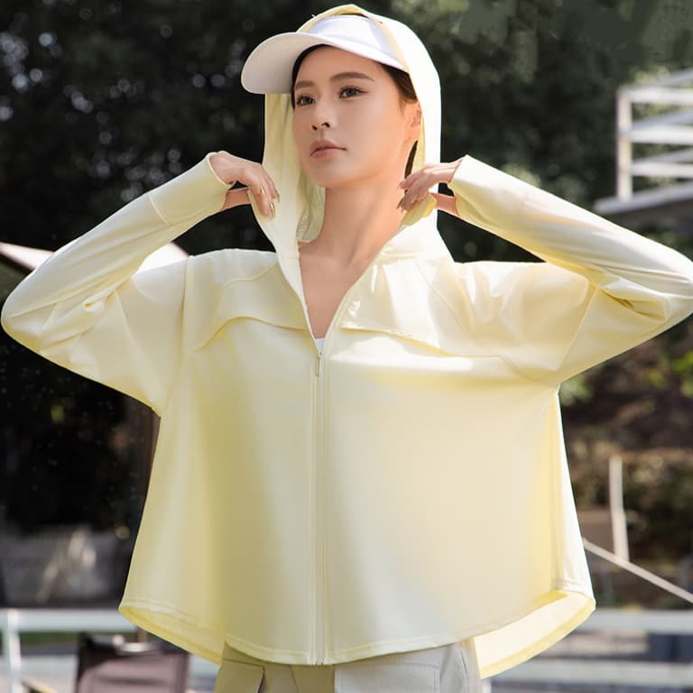 Cape style nylon sun protection clothing for women, sun protection, anti-UV, ice-sense hooded loose jacket, light and breathable cycling clothing