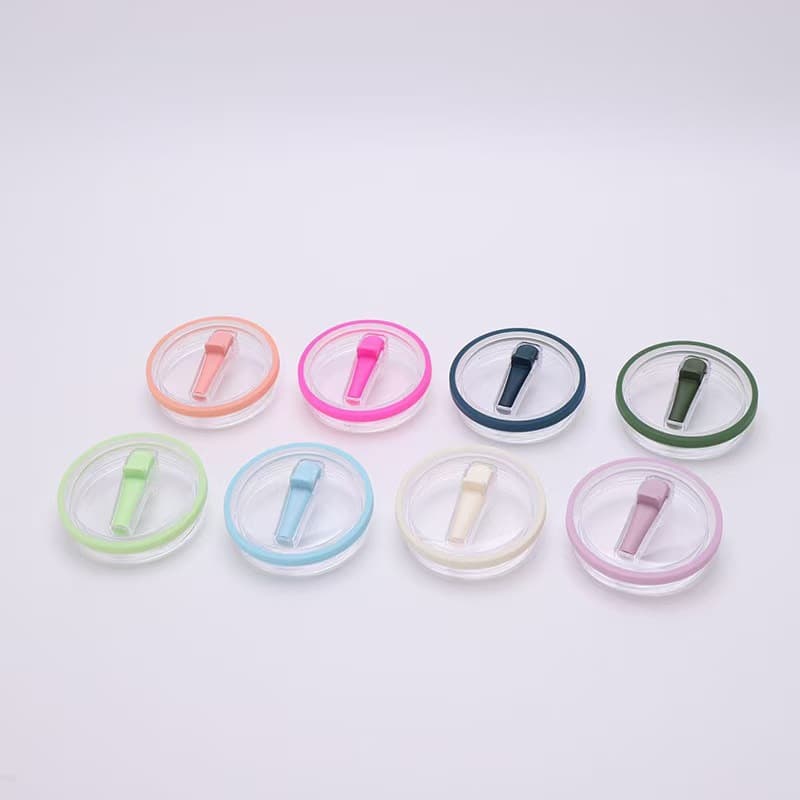 Cross-border Stock 40oz Tumbler Lid with Thickened Silicone Straw Hole, Plastic Tumbler Lid
