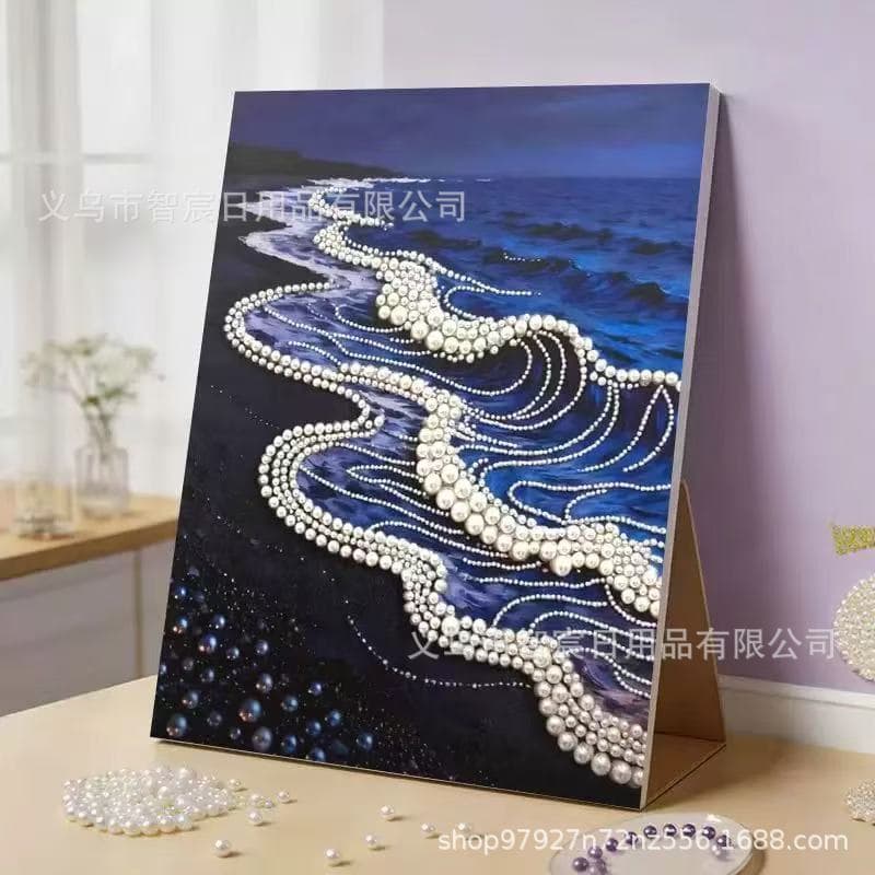 New hot-selling DIY pearl painting wave art pearl painting 40*50 stretch frame diamond painting full platform wholesale