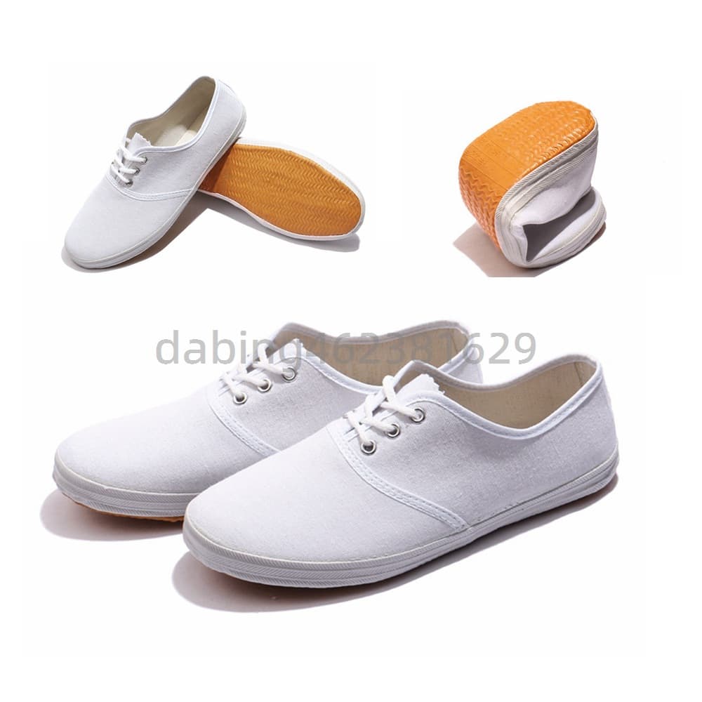 White Canvas Shoes Men's White Sneakers Performance Shoes Tennis Shoes Gymnastics Shoes White Mesh Shoes for Mourning Filial Shoes