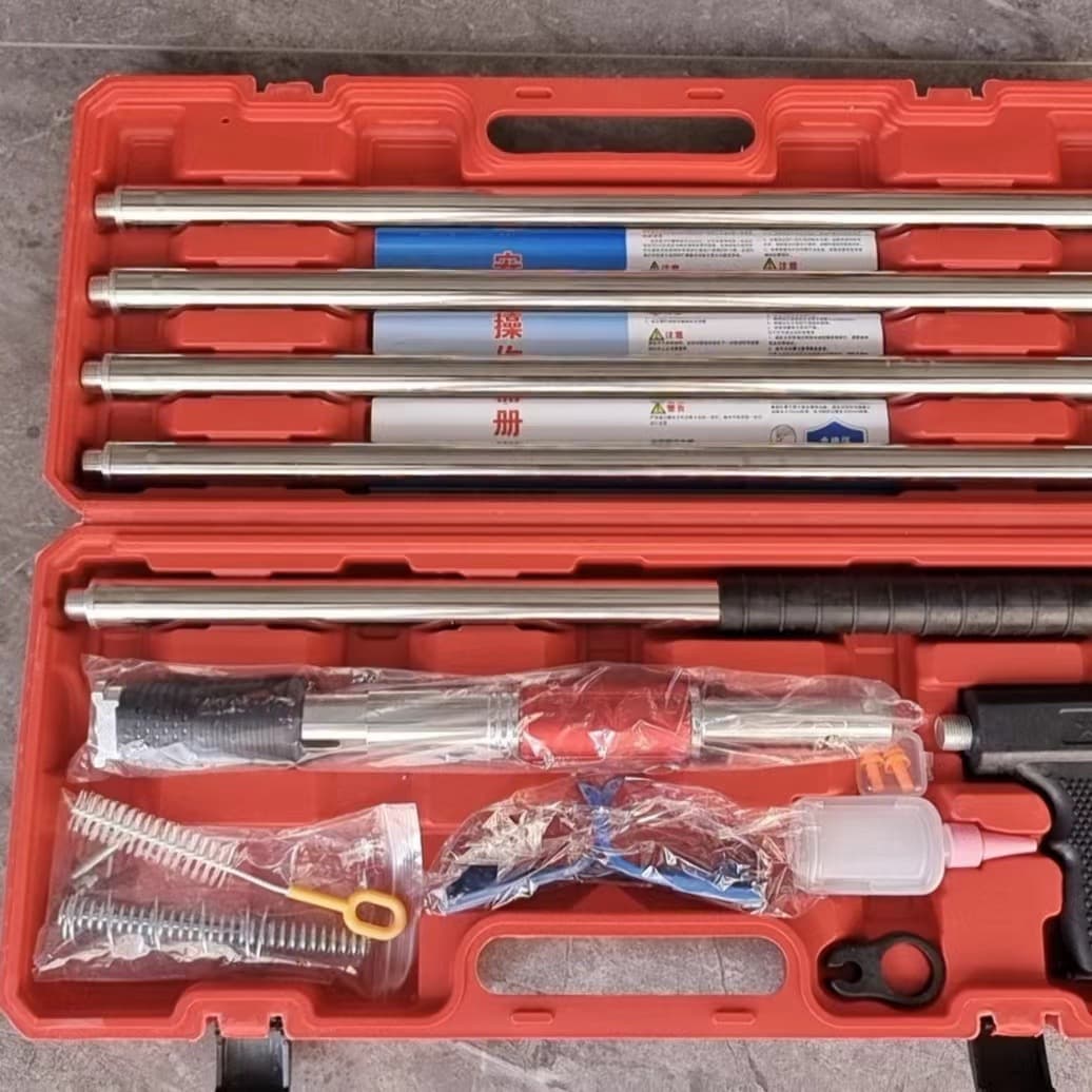 Ceiling artifact set, one-piece silencer nail gun, special steel plate keel nail, pneumatic nail gun extension rod