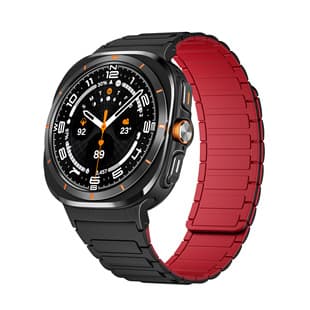 Compatible with Samsung Galaxy Watch7 Ultra Silicone Magnetic Two-tone Band Samsung Watch7 Strap