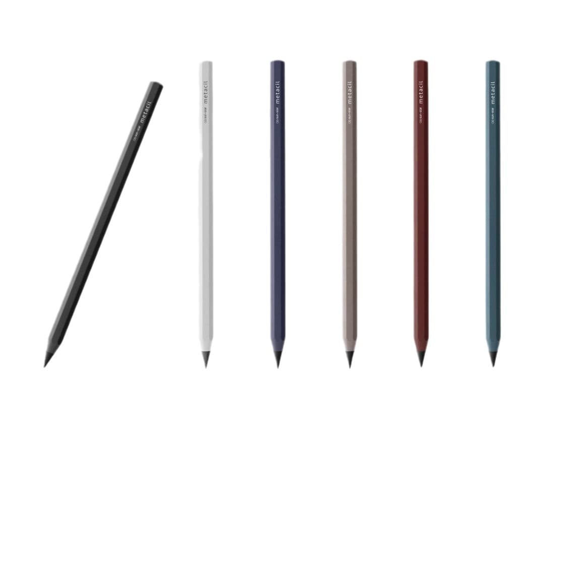 Metacil Metal Pencil Black Tech Everlasting Pencil Durable No Sharpening Needed Alloy Never-Ending Pen for Students