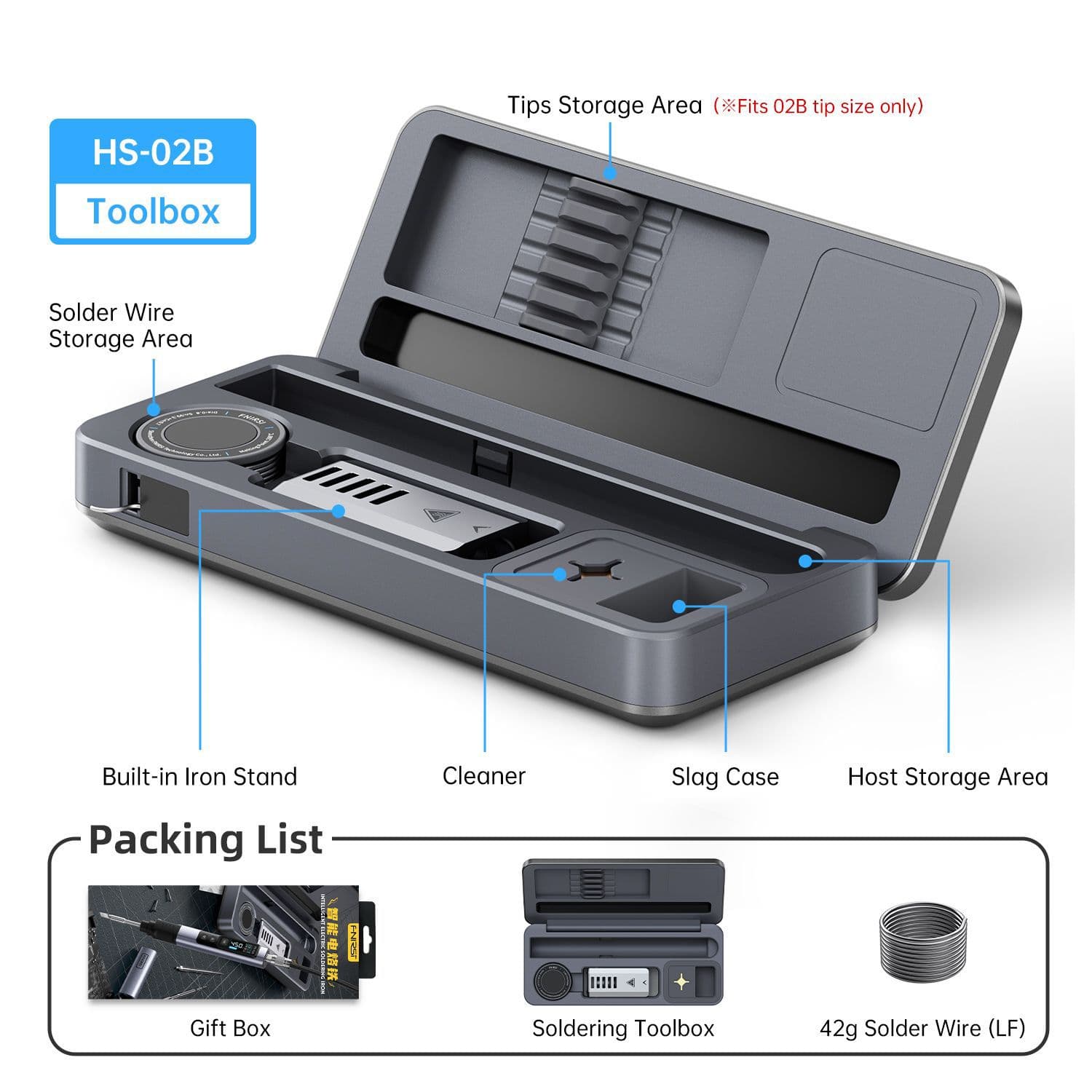 [Accessory Selection] FNIRSI HS-02 Smart Soldering Iron Mobile Workstation Soldering Tip Nozzle Accessories