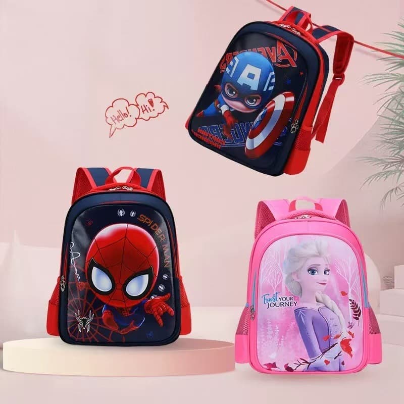 Burden-reducing waterproof spine protection 3-6 years old primary school students children's schoolbags kindergarten backpack cartoon cute bags