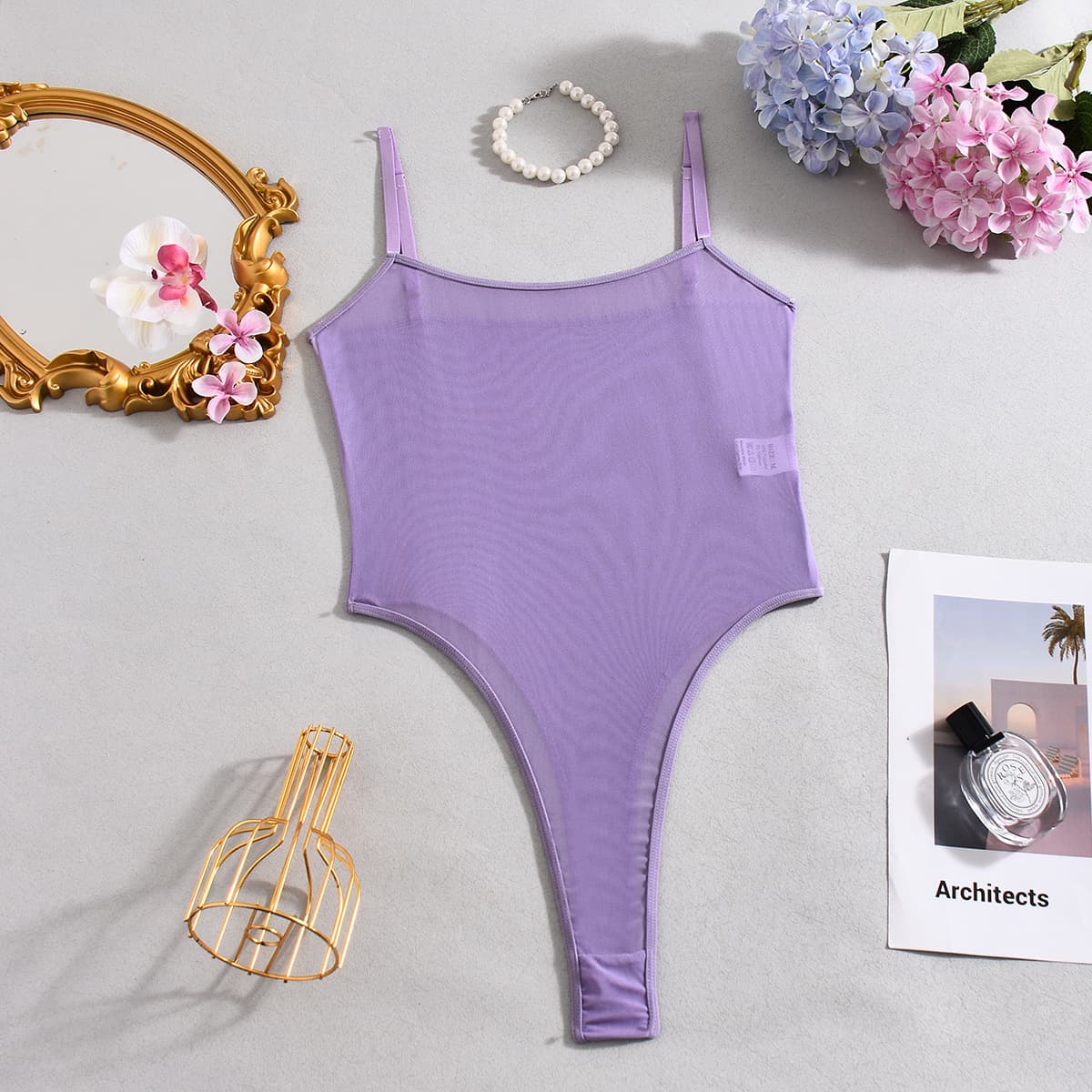 Russian New Sexy Mesh Lace-up Dress Outerwear Bra Set Seductive Charm