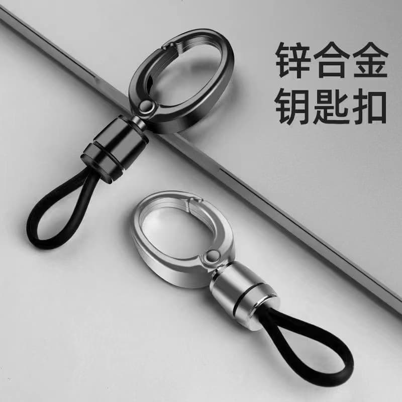 Simplified Metal Car Keychain for Men Anti-Lost Business Waist Hanging Ring Decorative Pendants Jewelry Accessories
