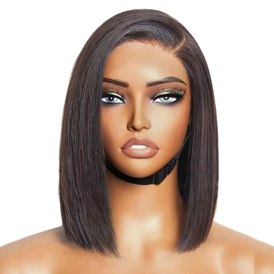 Glueless Bone Straight Bleached Human Hair Wig 5x5 DD Natural Middle Part for All Face Types Suitable for Dyeing And Perming