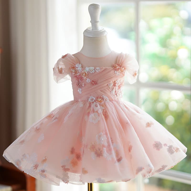 Children's princess sequin skirt dress birthday presenter piano performance costume girls tutu skirt daily wear