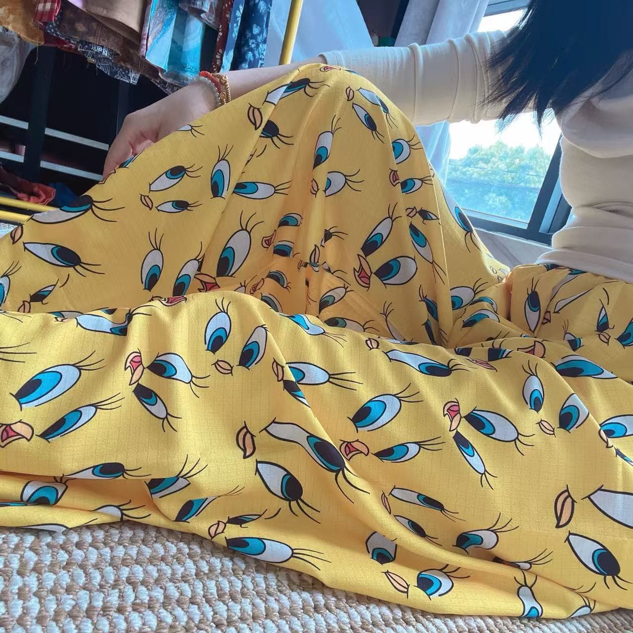 Cute Sleep Pants Women's Summer Home Pants Walking Pants Fashionable Cool Pants Loose Relaxed High Waist Wide Leg