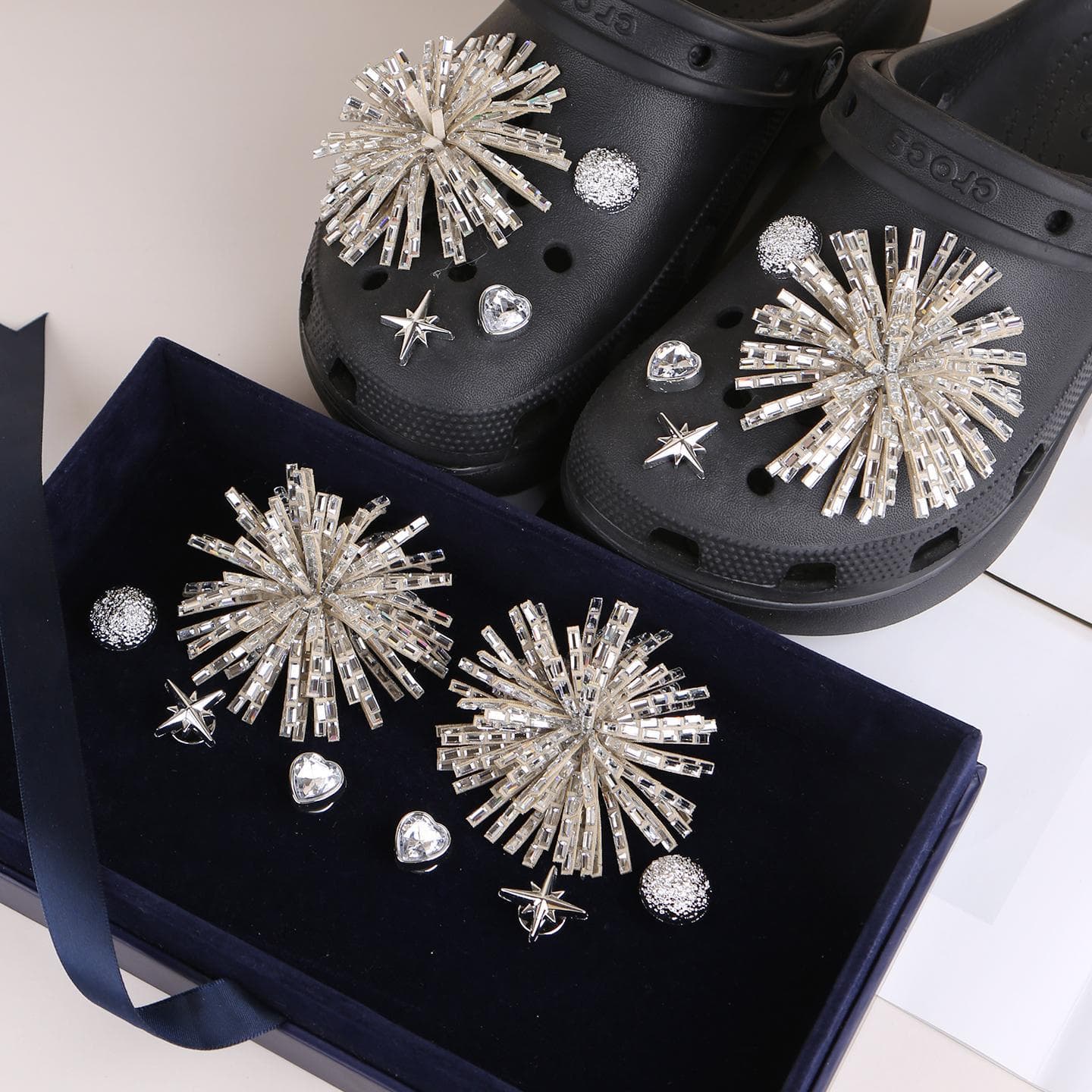 DIY Crystal Rhinestone Shoe Charms for Crocs Holes, Compatible with Crocs, Wholesale Shoe Decoration Accessories