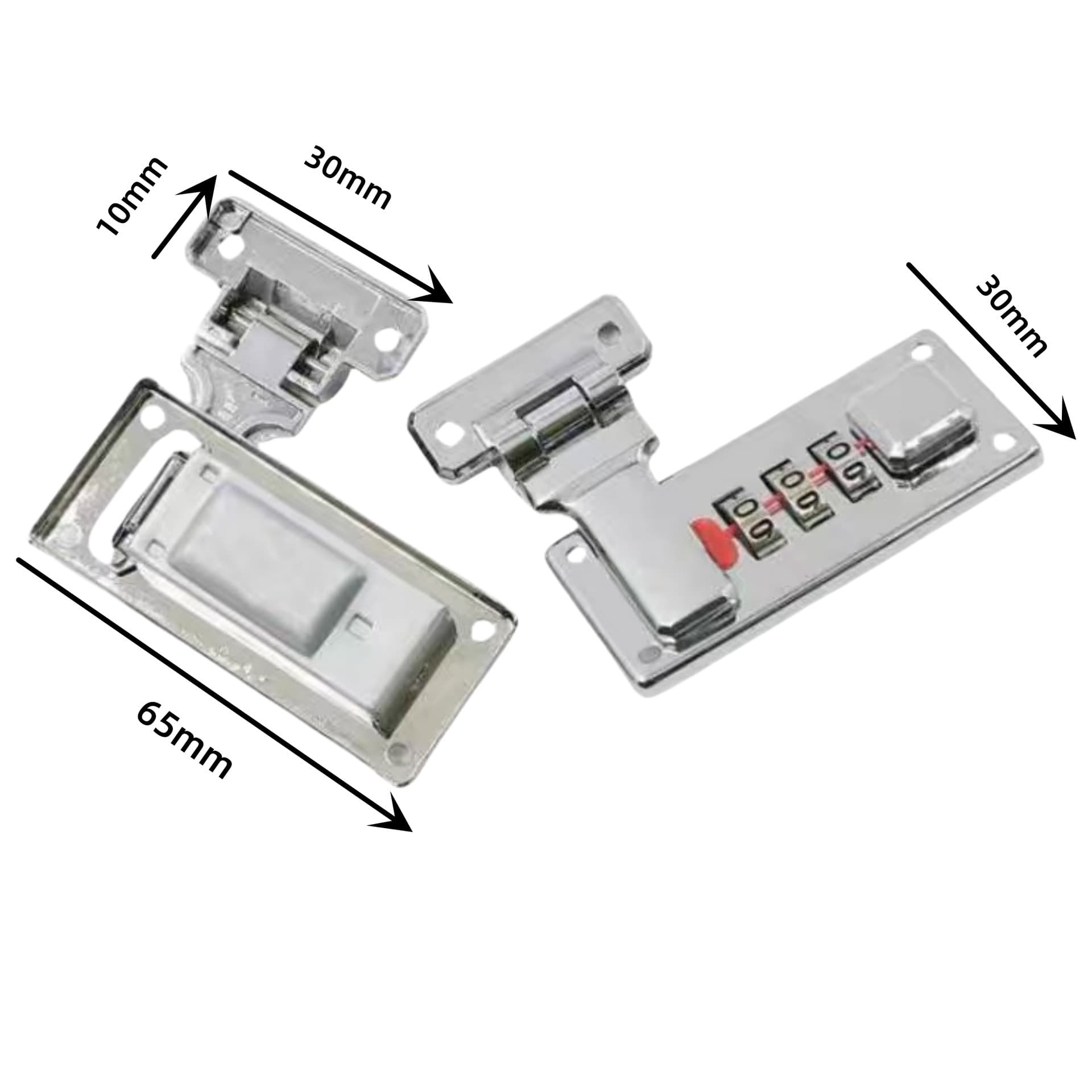 Piggy Bank Combination Lock Travel Suitcase Wooden Box Combination Lock Latch Aluminum Alloy Combination Lock Flight Case Hardware Toggle Latch